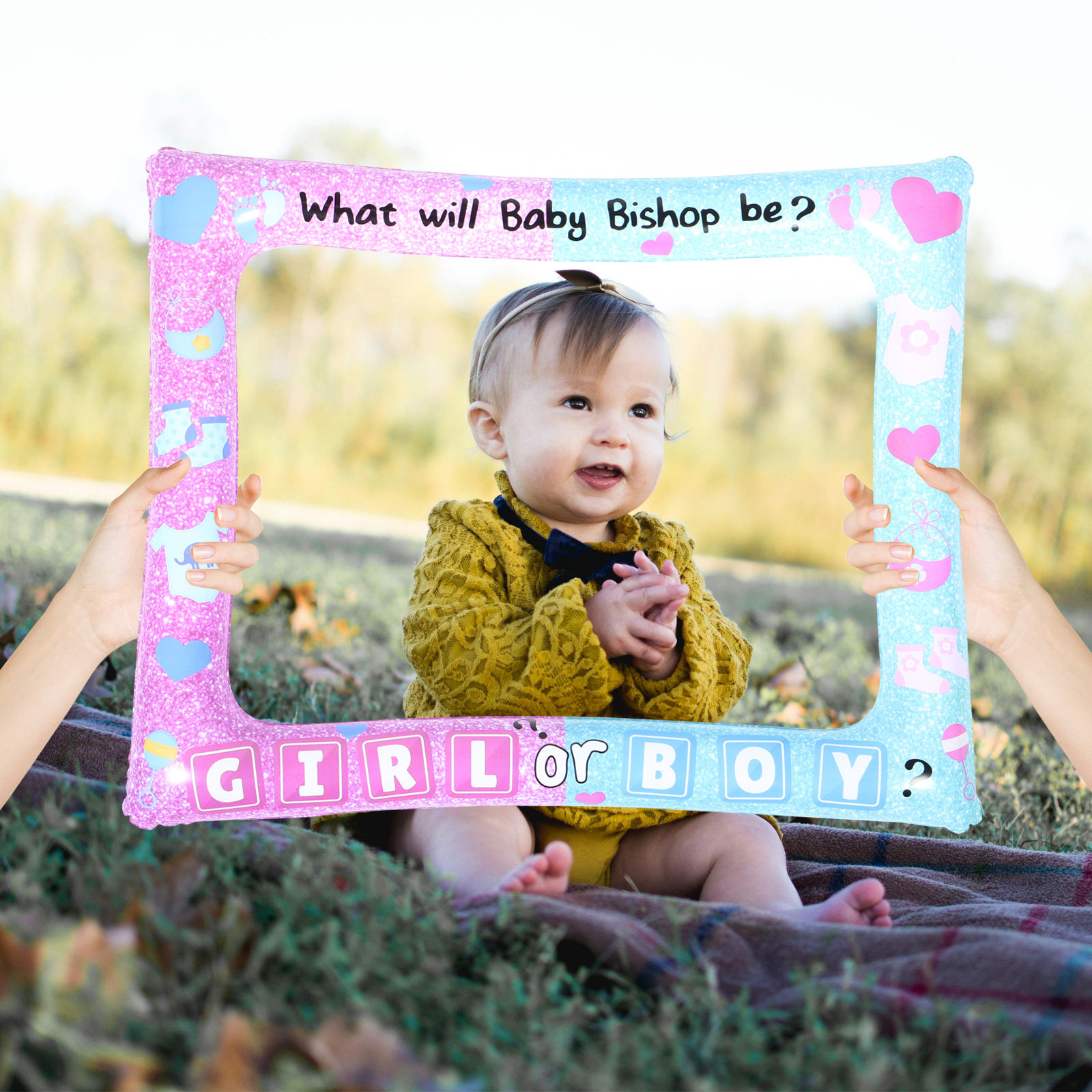 Photo Booth Prop - Inflatable Photo Frame Lightweight Shower Party