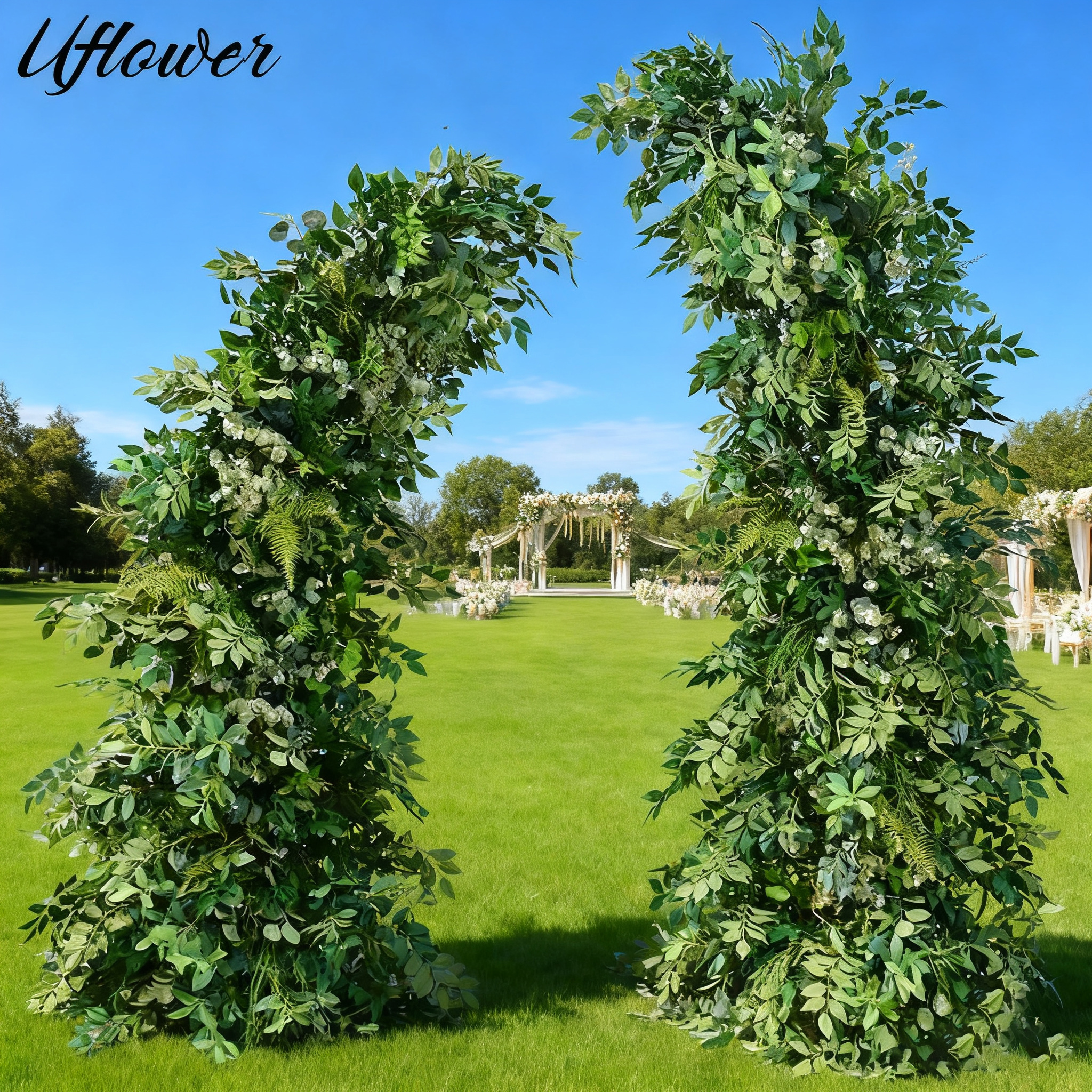Wedding Arch Flower - Uflower Green Leaves Creeper Plant Floral