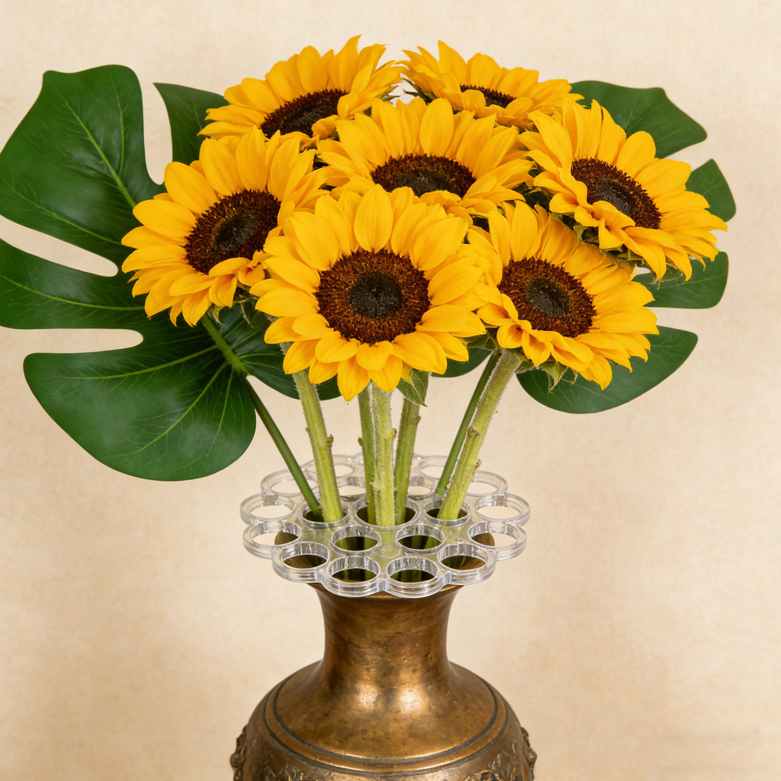 Wedding Support - 2Pcs Clear Floral Grid Flower Arrangement