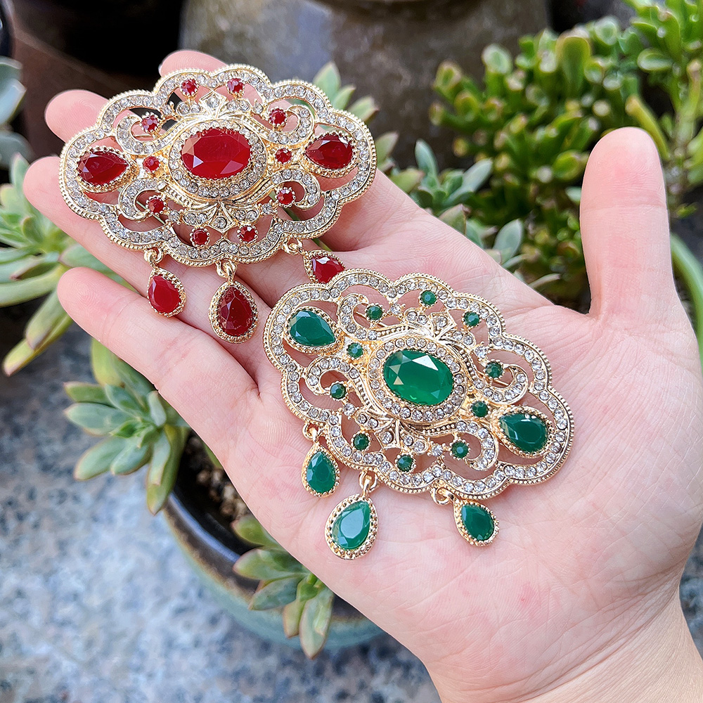 Indian Wedding Supply - Sunspicems Elegent Round Flower Turkish Brooch