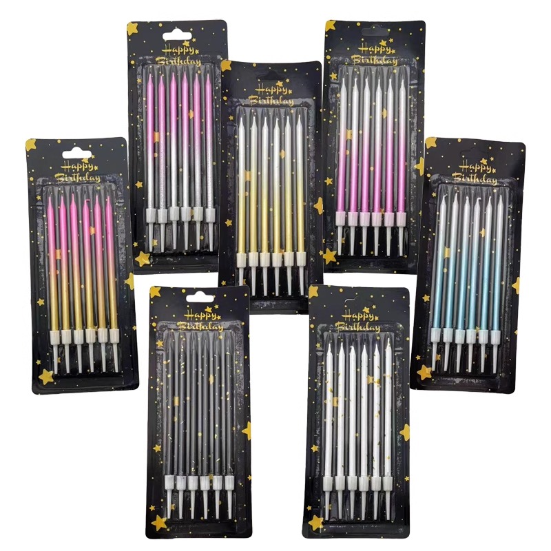 Wedding Cake Supply - 30/50 Box Gradient Color Birthday Candle