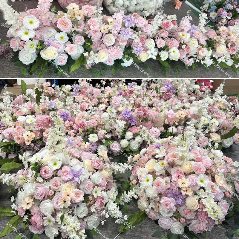 Wedding Arch Flower - Pink Color Artificial Flowers Wedding Decoration