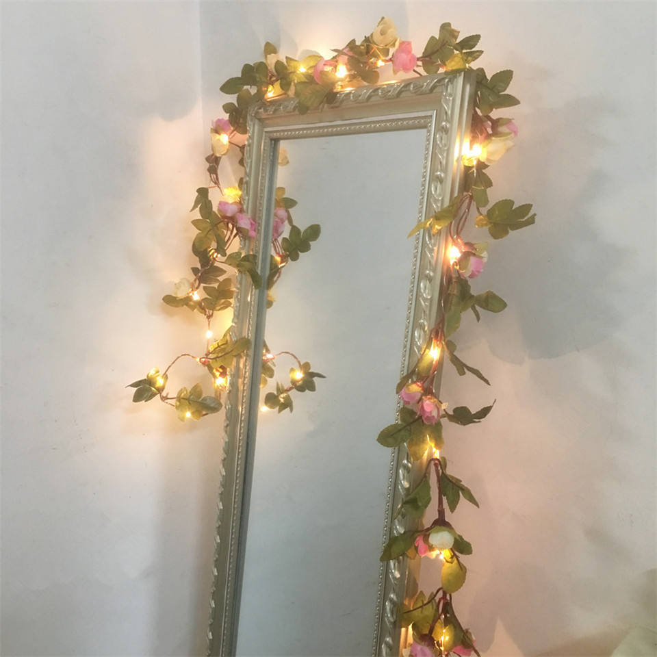 Wedding Arch Flower - DACHAN HANDMADE 2.2M 25 LEDs Pink