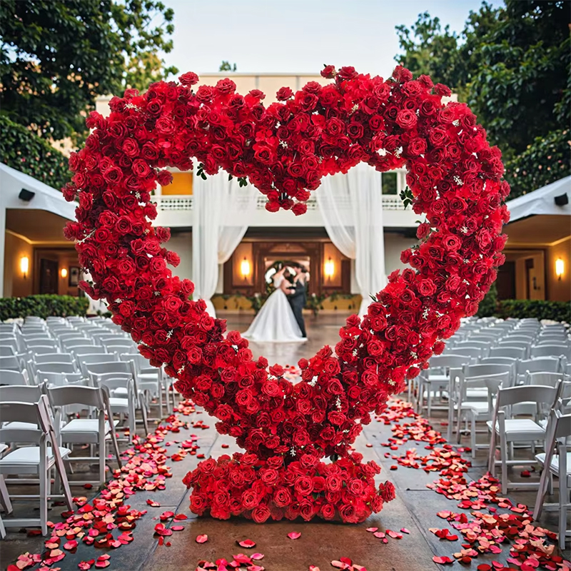 Wedding Arch Flower - 200CM Wholesale Artificial Silk Flower Red
