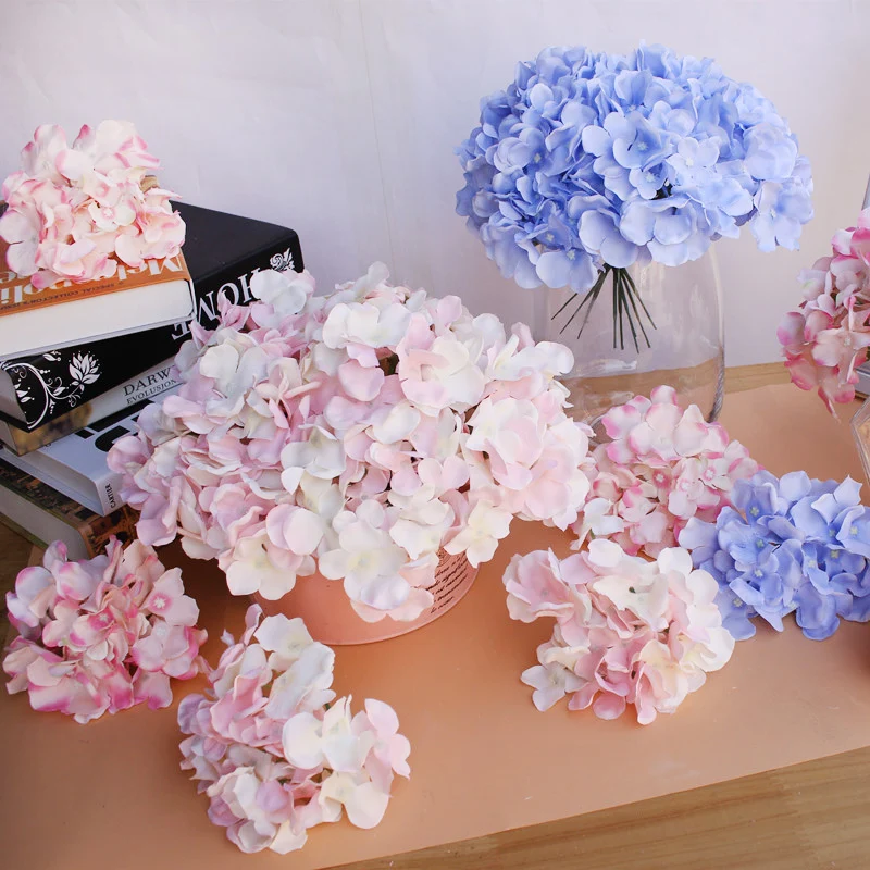 Wedding Arch Flower - 10PCS/Lot Colorful Hydrangea Flower Head Artificial