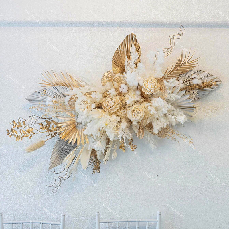 Wedding Arch Flower - Pampas Grass Artificial Rose Floral Palm