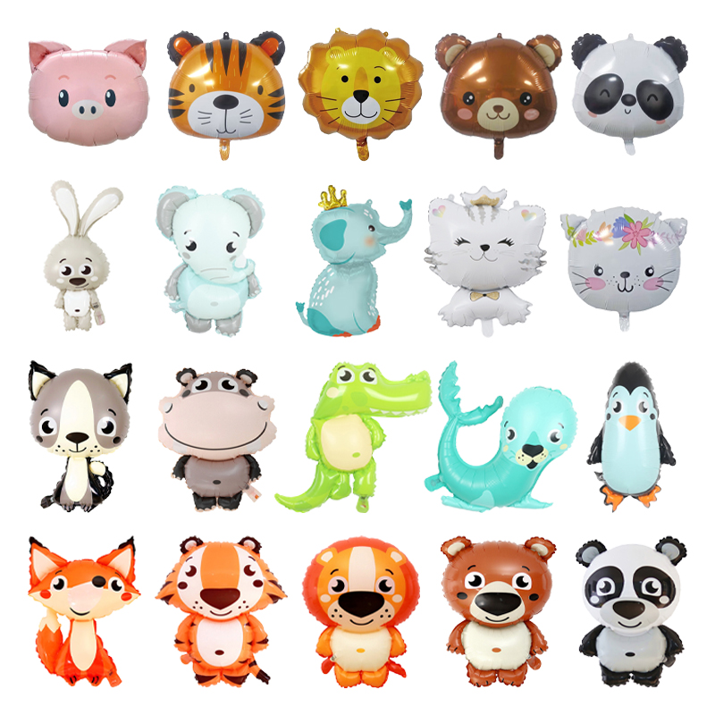 Wedding Zoo - Q-version Animal Foil Balloons Lion Tiger