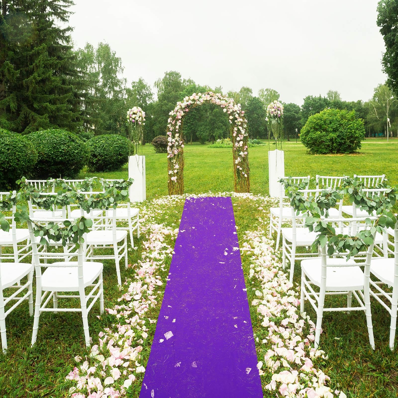 Wedding Tap - Pure Purple Non-woven Fabric Wedding Celebration