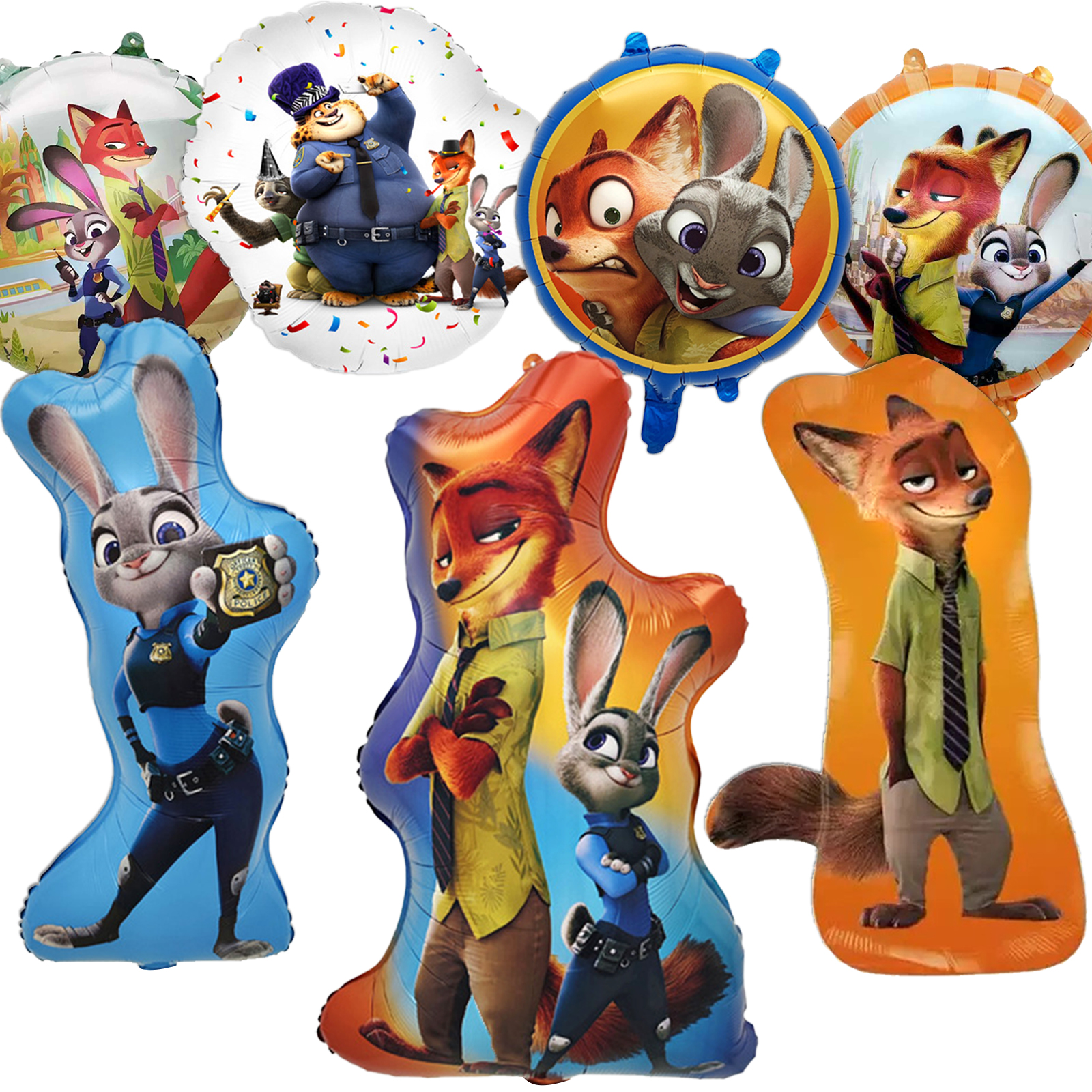 Wedding Zoo - 7Pcs Cartoon Figure Decoration Balloons, Zoo