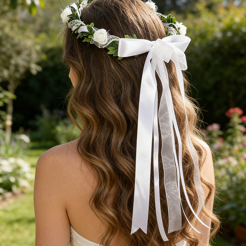 Wedding Arch Flower - AWAYTR Girl Flower Wreath Hairband Bridal
