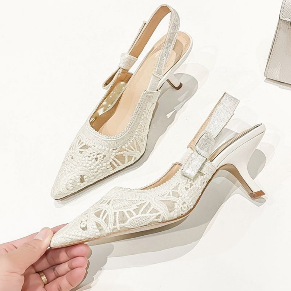 Wedding Fx - Genuine Leather High Heel Sandals Fabric