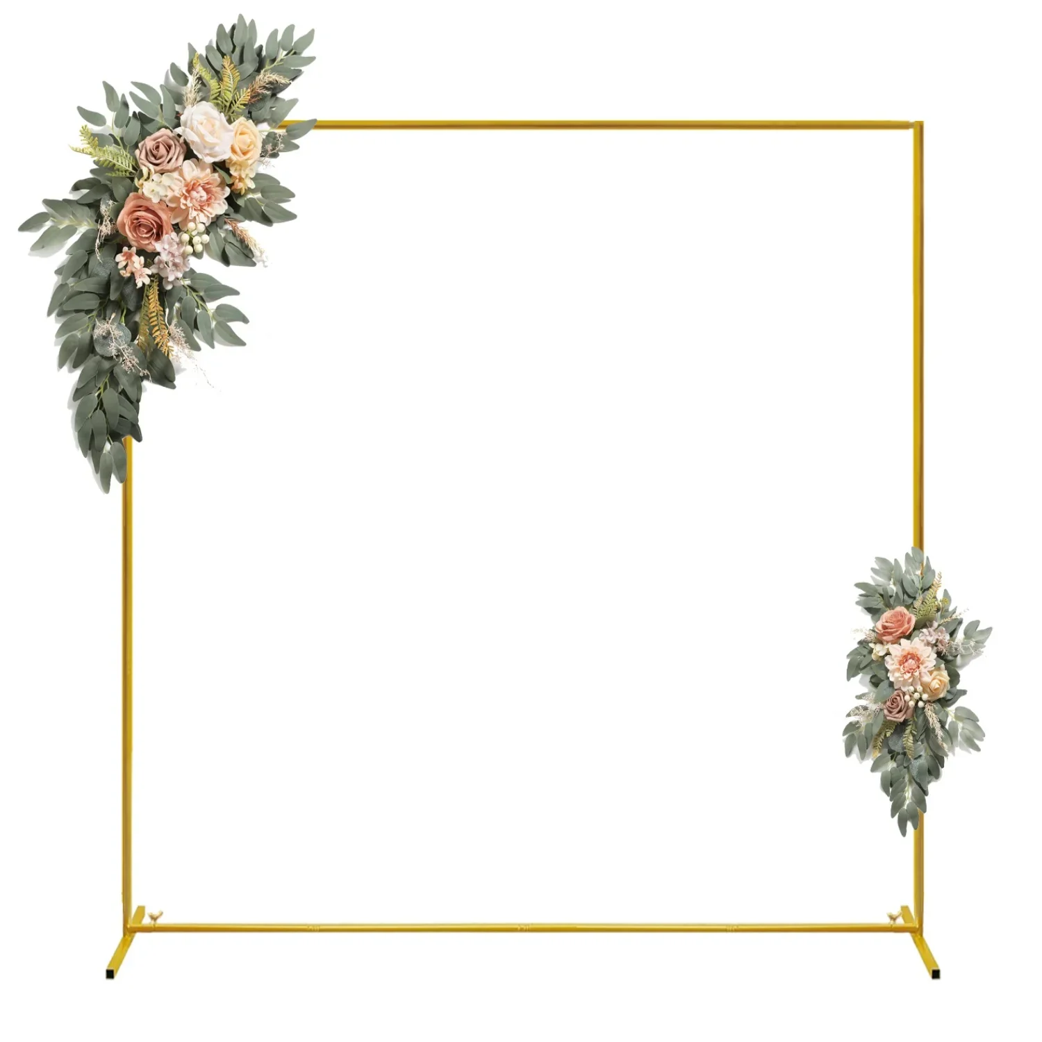 Wedding Support - Gold Wedding Arches Square Backdrop Stand