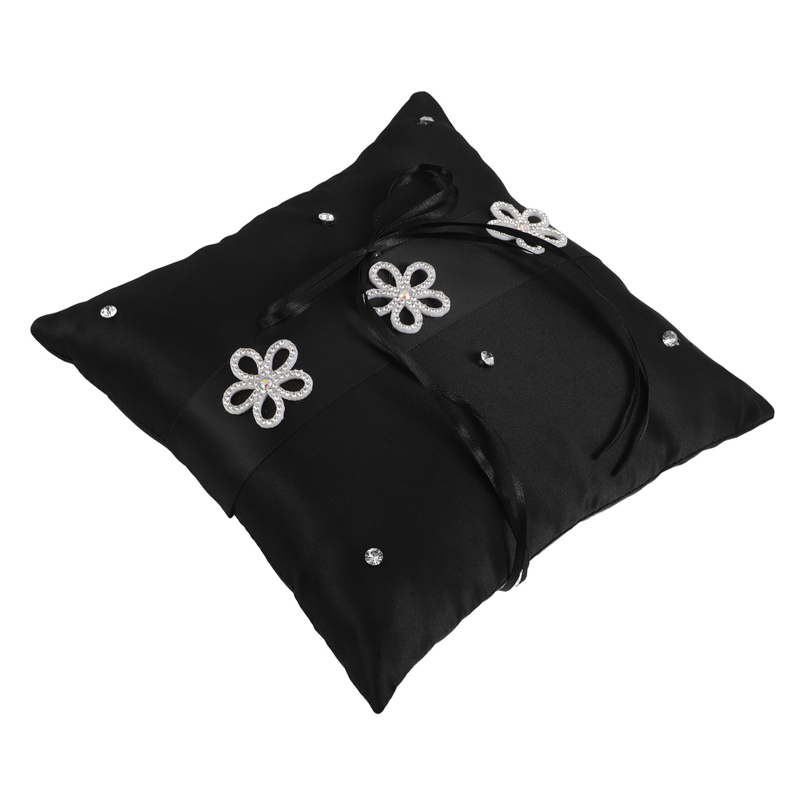 Ring Bearer Pillow - Black Lace Wedding Ring Pillow Vintage