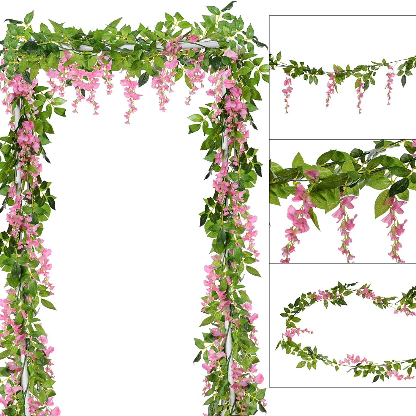 Wedding Arch Flower - 1.8M Artificial Flowers Silk Artificial Wisteria