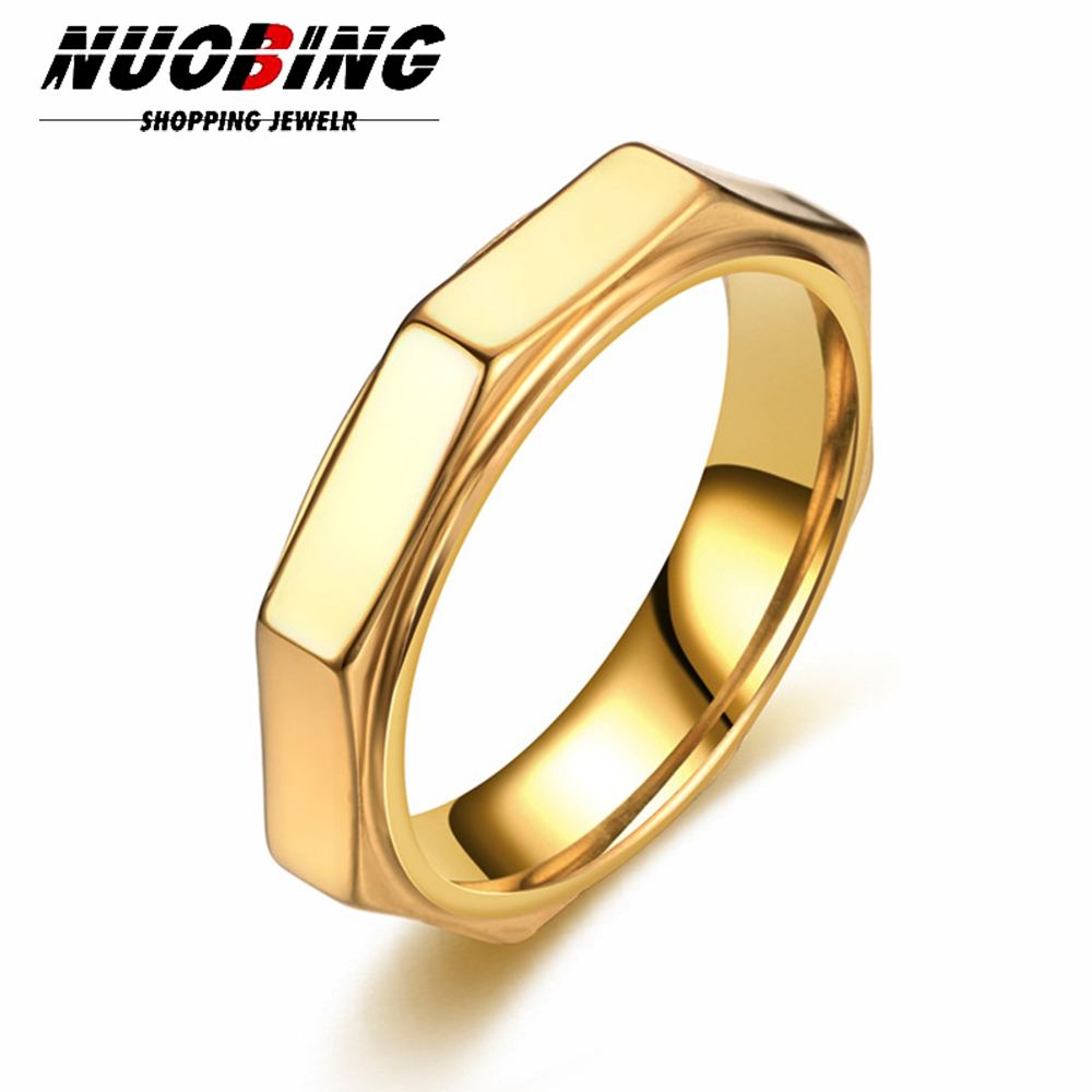 Wedding Zone - 5MM Fashion Hexagon Titanium Steel Ring
