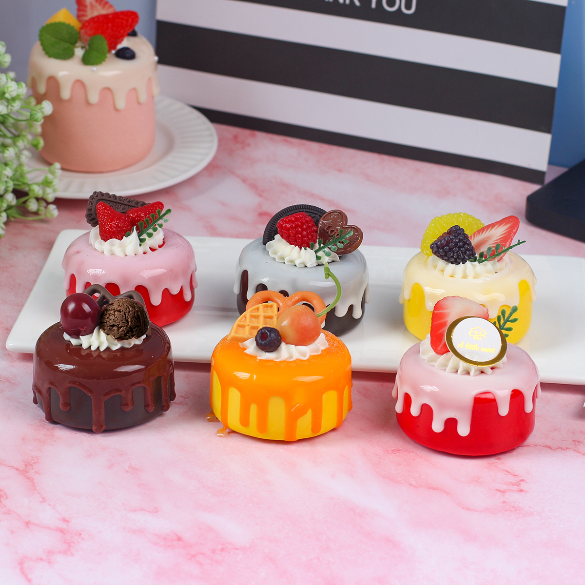 1PC Artificial Cake Dessert We - Wedding Cake Supply ulasan dan harga