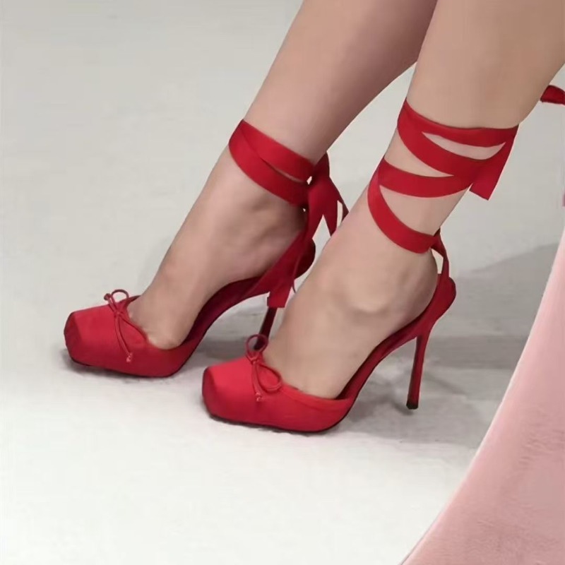Red High-heeled Shoes, Women's - Wedding Fx ulasan dan harga