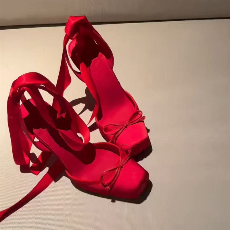 Red High-heeled Shoes, Women's - Wedding Fx ulasan dan harga