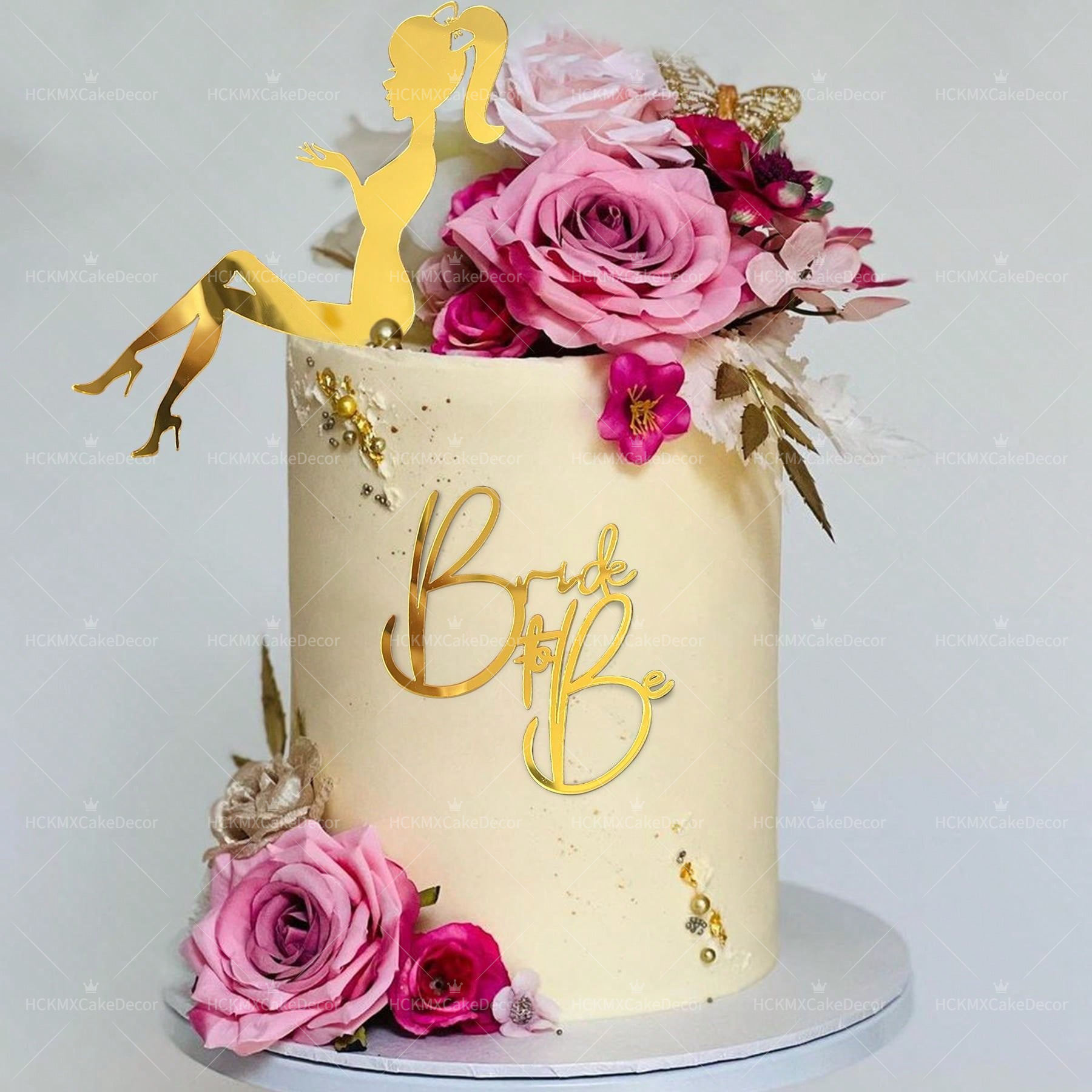 2pcs/set Gold Acrylic Bride To - Wedding Cake Supply ulasan dan harga