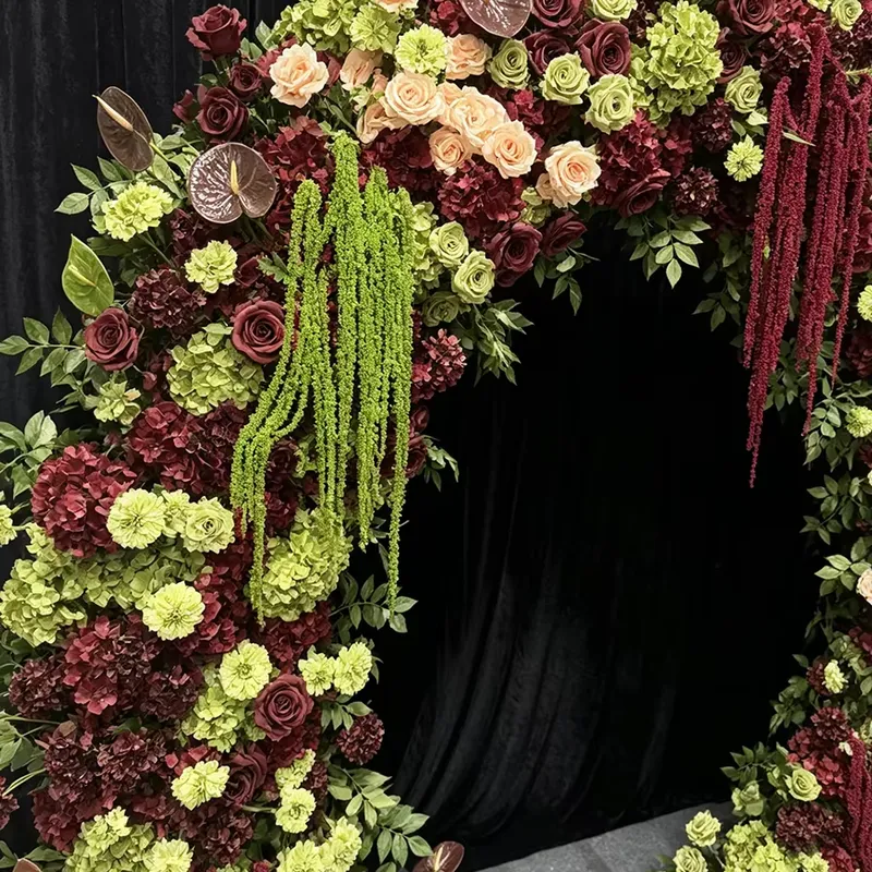 Burgundy Sage Green Trailing T - Wedding Arch Flower ulasan dan harga