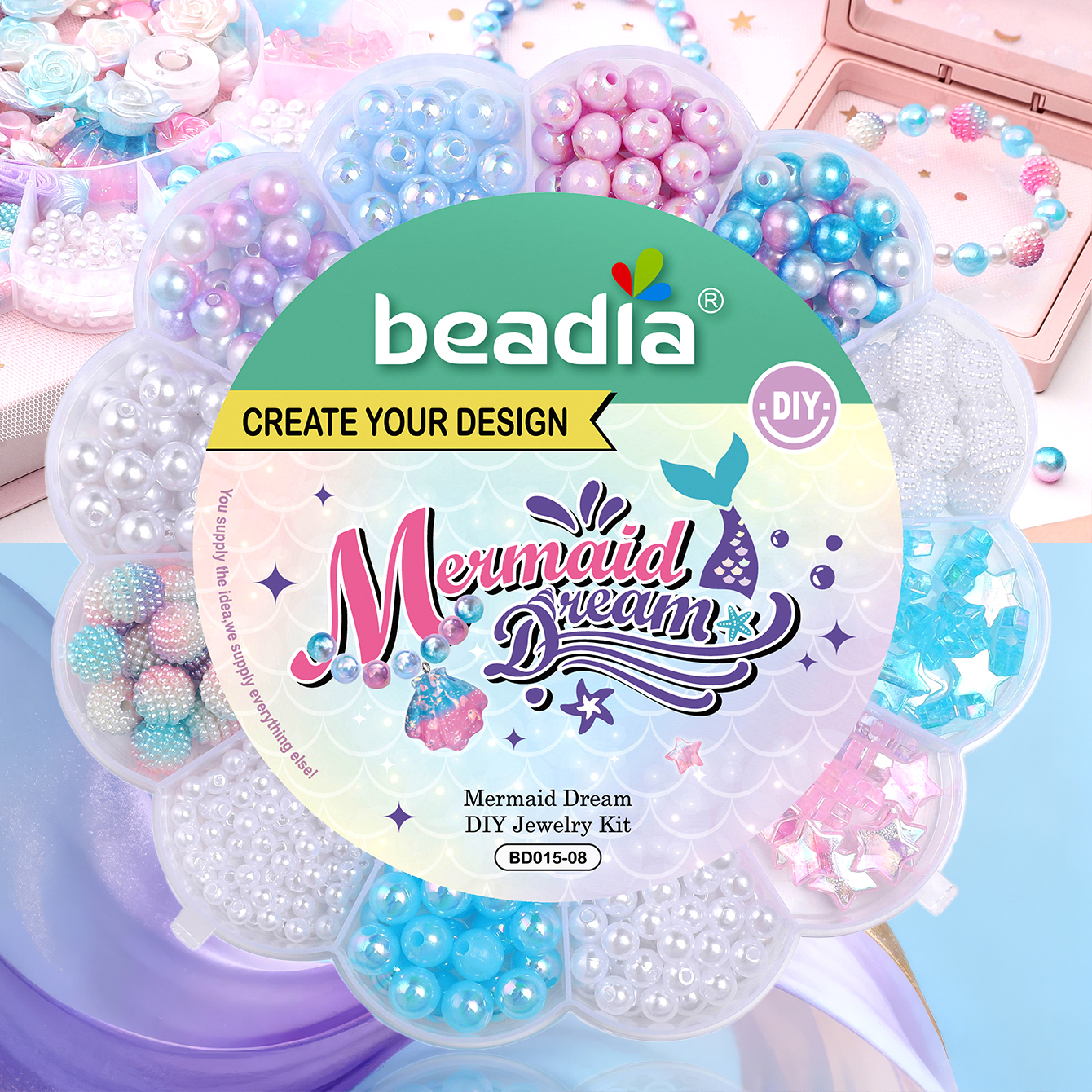 13Grid 0.6-2.6cm Mermaid Color - Wedding Zone ulasan dan harga