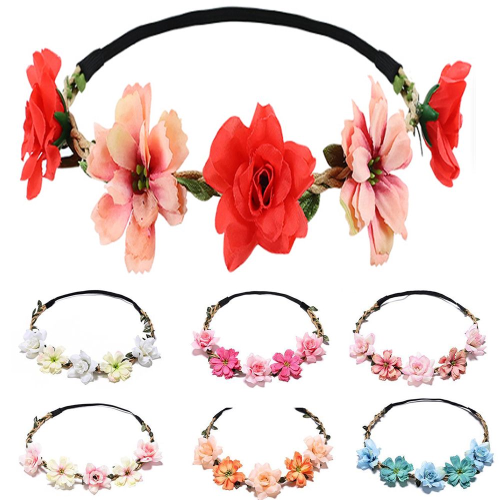 Floral Wreaths Girl New Hair F - Wedding Arch Flower ulasan dan harga
