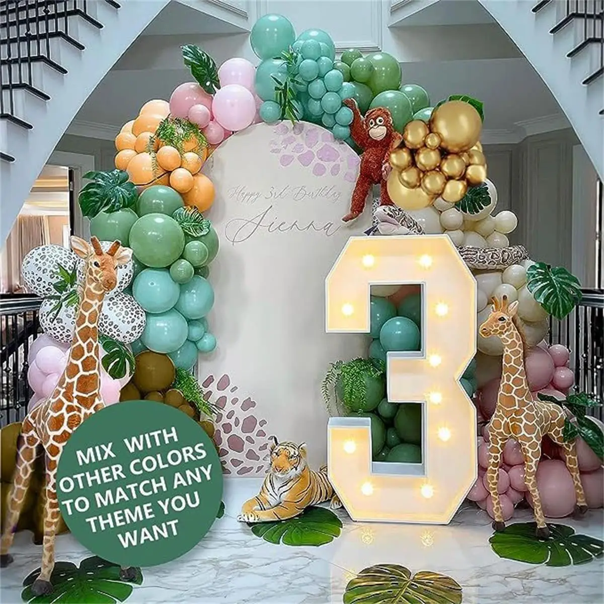 105Pcs Jungle Animal Balloon G - Wedding Zoo ulasan dan harga