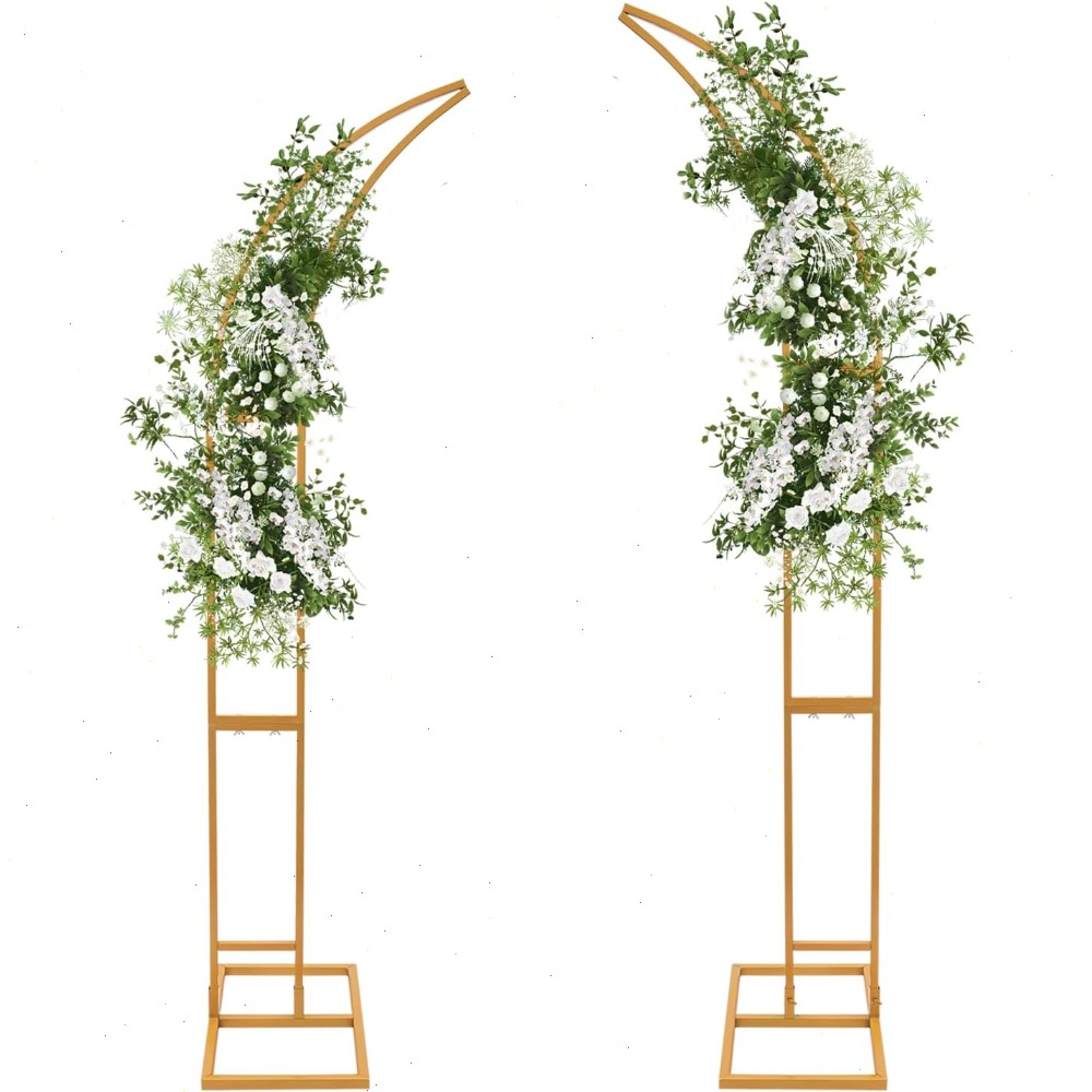 2Pcs Curved Wedding Arch Backd - Wedding Arch Flower ulasan dan harga