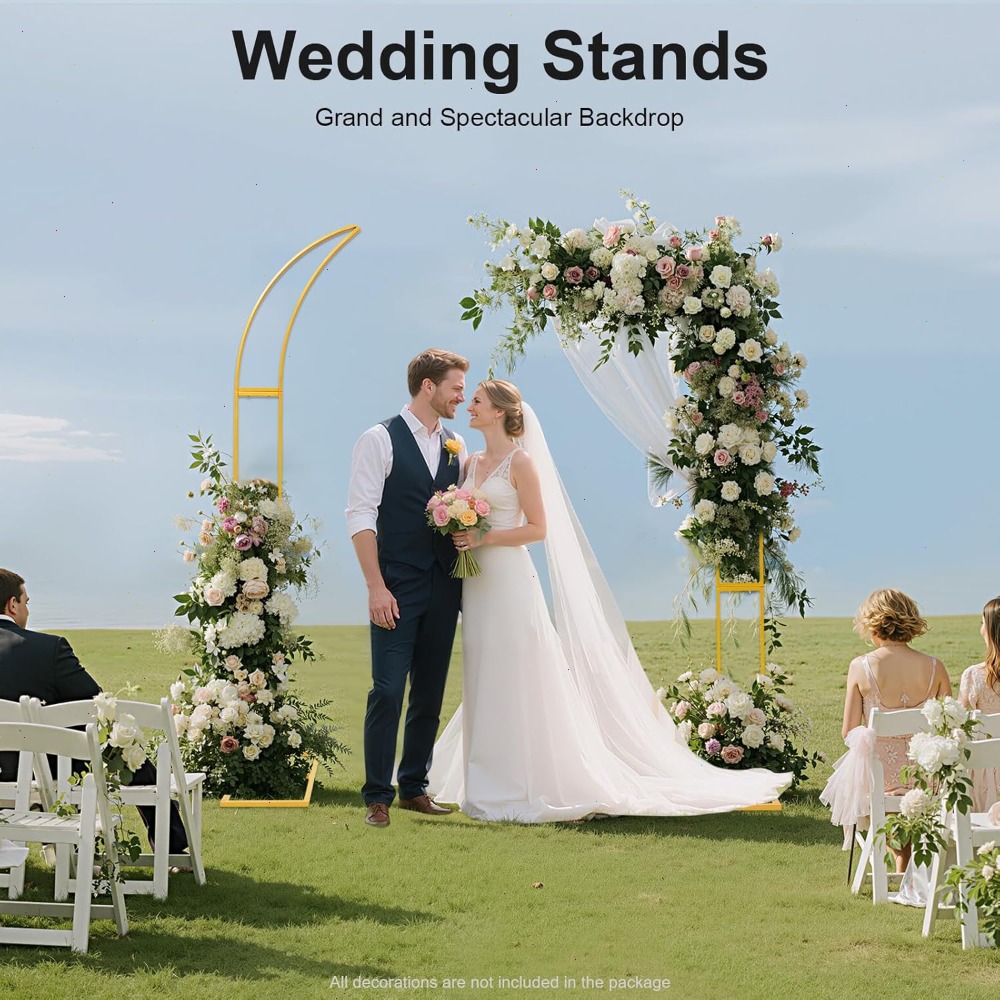 2Pcs Curved Wedding Arch Backd - Wedding Arch Flower ulasan dan harga
