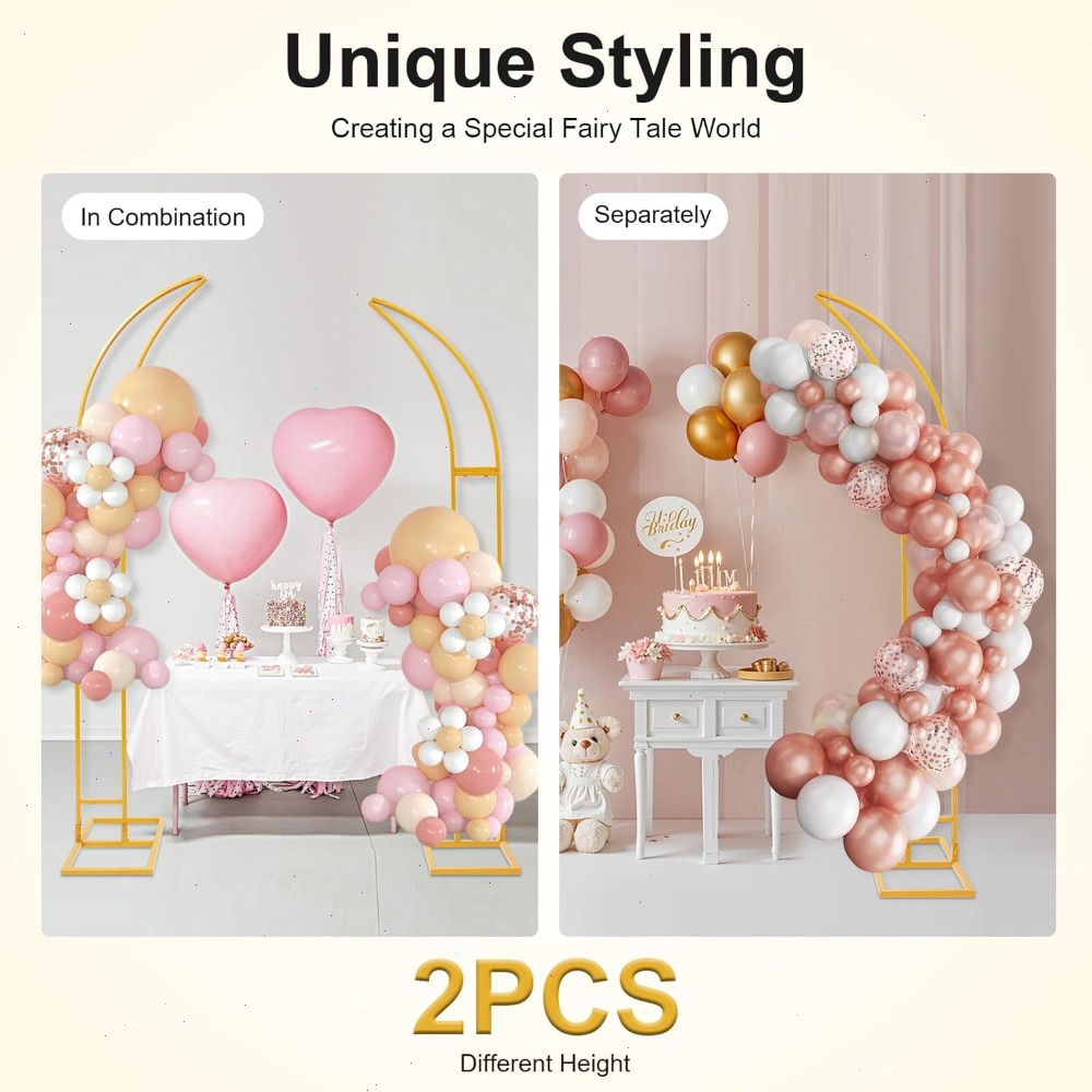 2Pcs Curved Wedding Arch Backd - Wedding Arch Flower ulasan dan harga