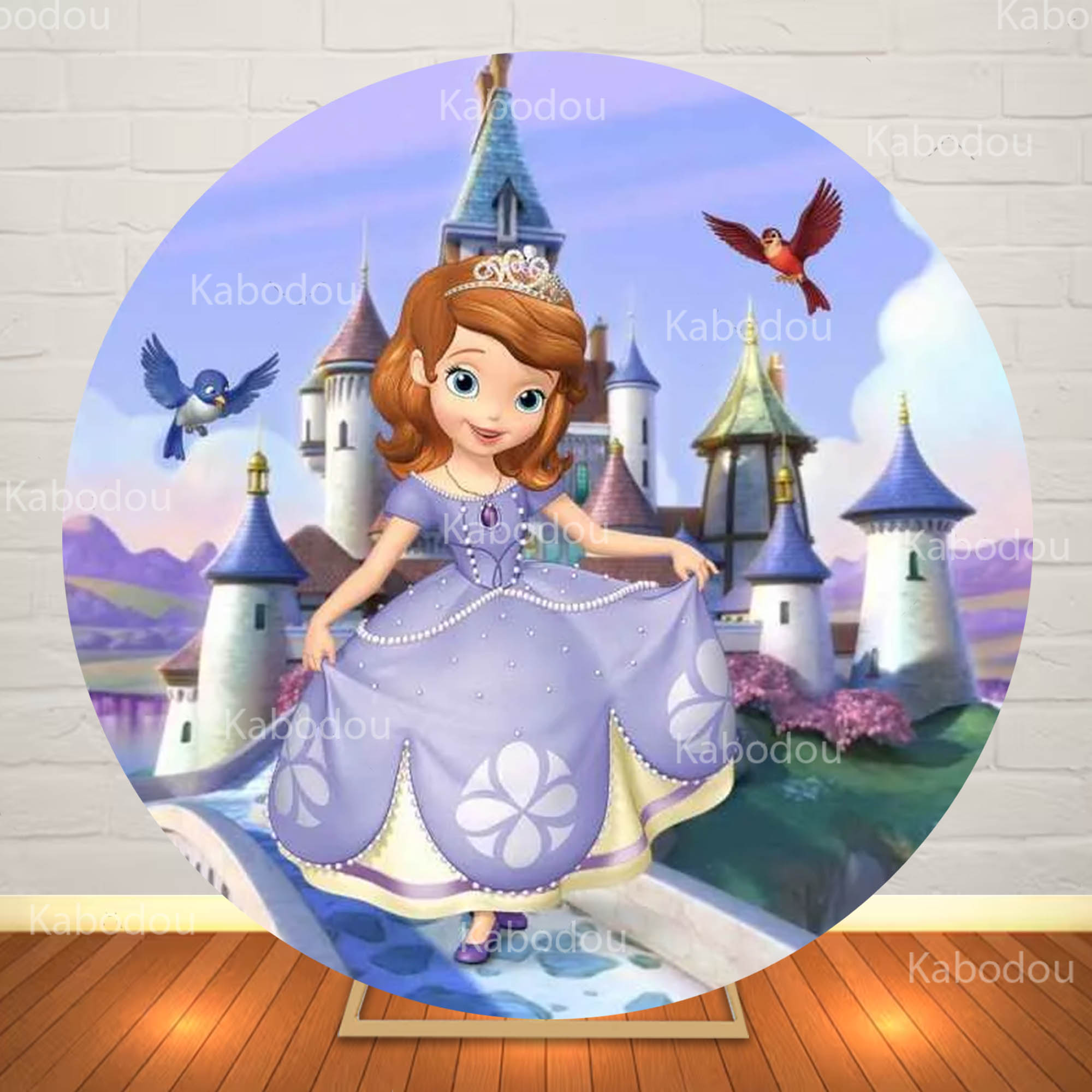 Sofia the First Round Backdrop - Photo Booth Prop ulasan dan harga