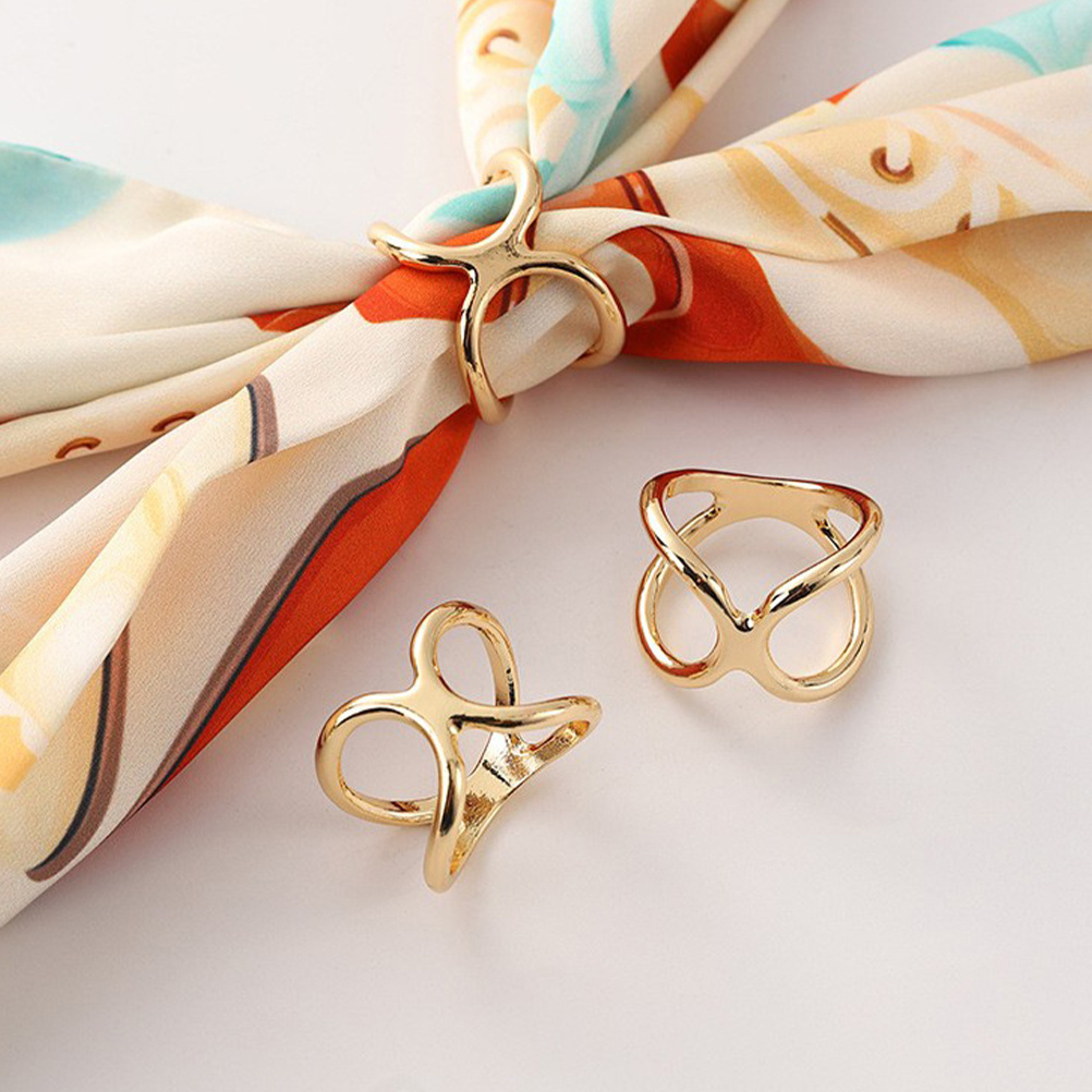 3pcs X Shaped Alloy Scarf Ring - Wedding Zone ulasan dan harga