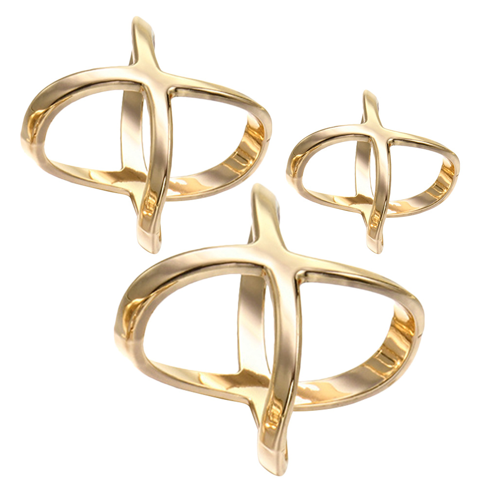 3pcs X Shaped Alloy Scarf Ring - Wedding Zone ulasan dan harga
