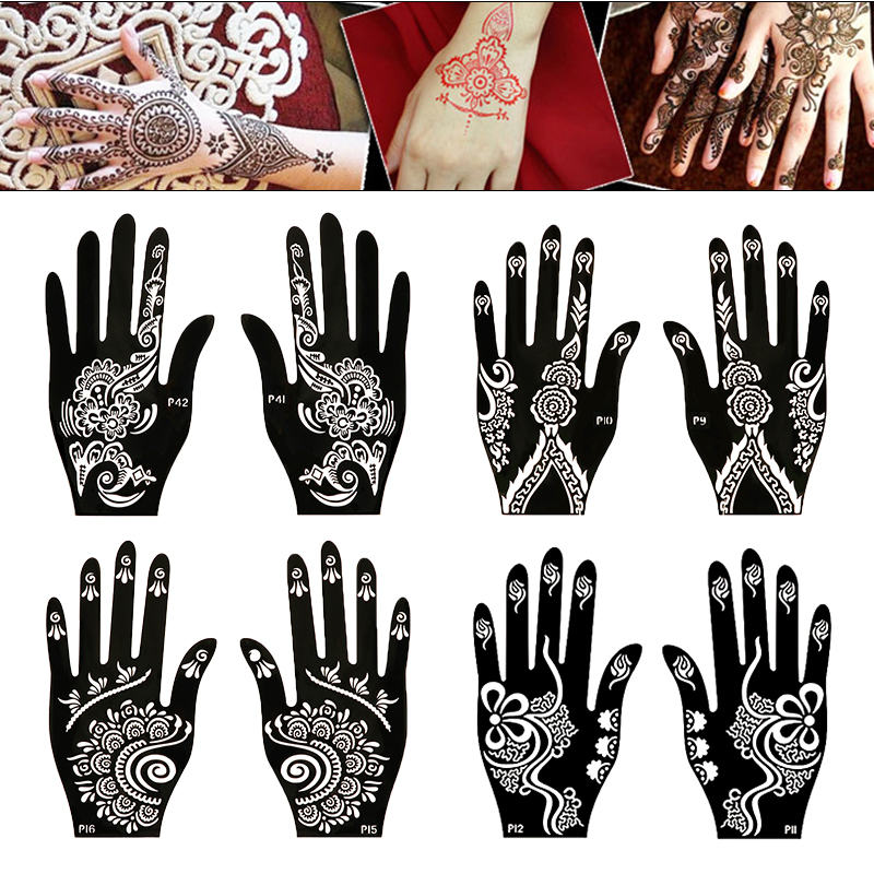 2pcs Henna Tattoo Stencils Tem - Indian Wedding Supply ulasan dan harga