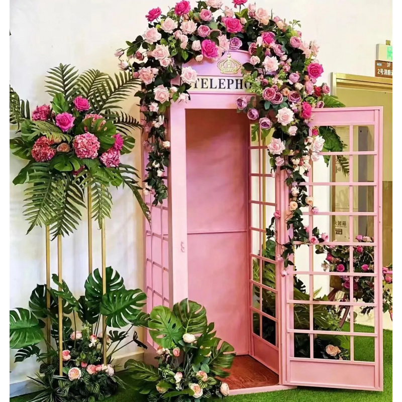 custom.Pink Telephone Booth wi - Photo Booth Prop ulasan dan harga