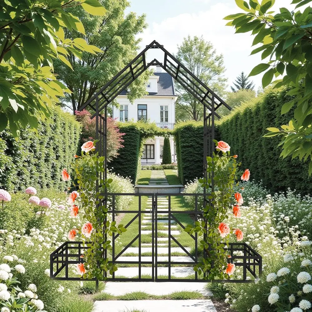 97 Tall Black Metal Garden Arb - Wedding Support ulasan dan harga