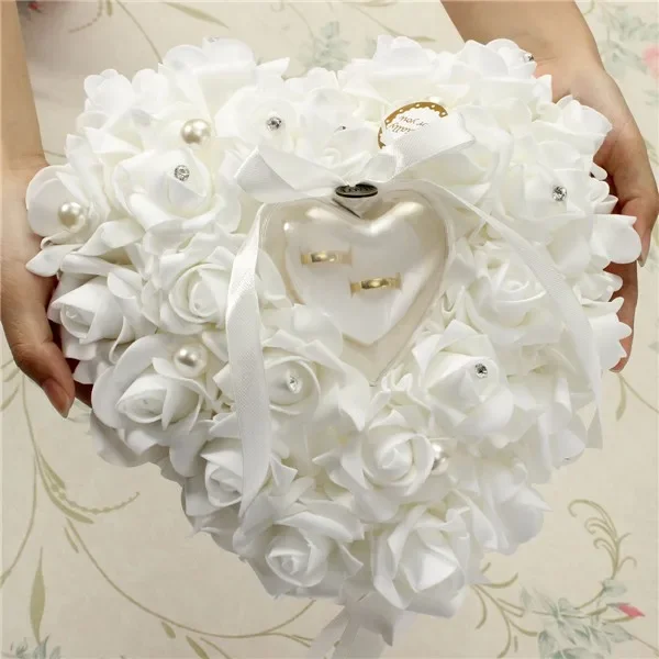 White Ring Bearer Pillow Cushi - Ring Bearer Pillow ulasan dan harga