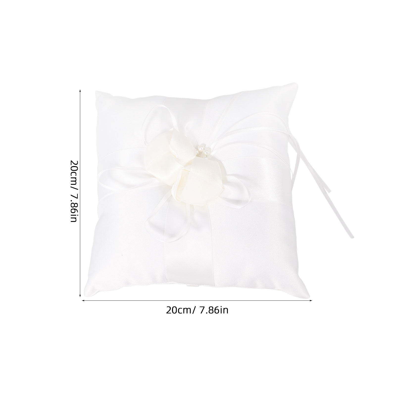20x20cm White Ring Bearer Pill - Ring Bearer Pillow ulasan dan harga