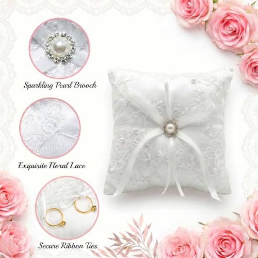 Wedding Ring Bearer Pillow, Iv - Ring Bearer Pillow ulasan dan harga
