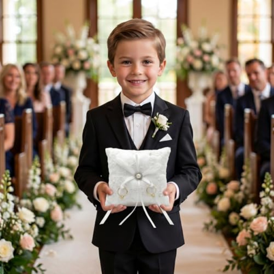 Wedding Ring Bearer Pillow, Iv - Ring Bearer Pillow ulasan dan harga