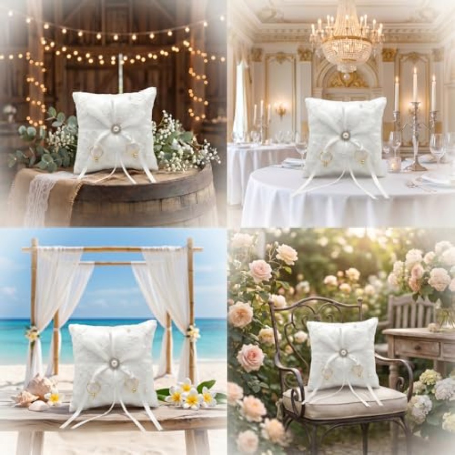 Wedding Ring Bearer Pillow, Iv - Ring Bearer Pillow ulasan dan harga