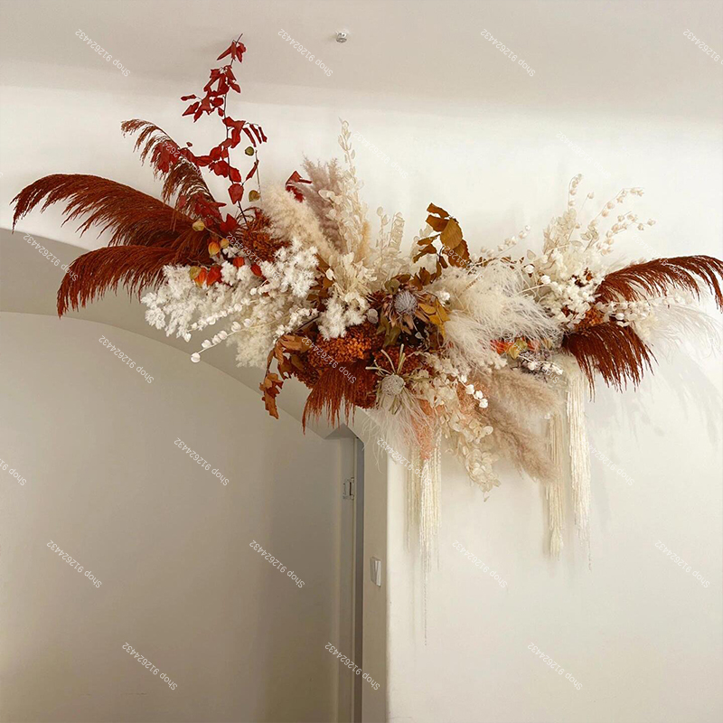 Pampas Grass Artificial Rose F - Wedding Arch Flower ulasan dan harga