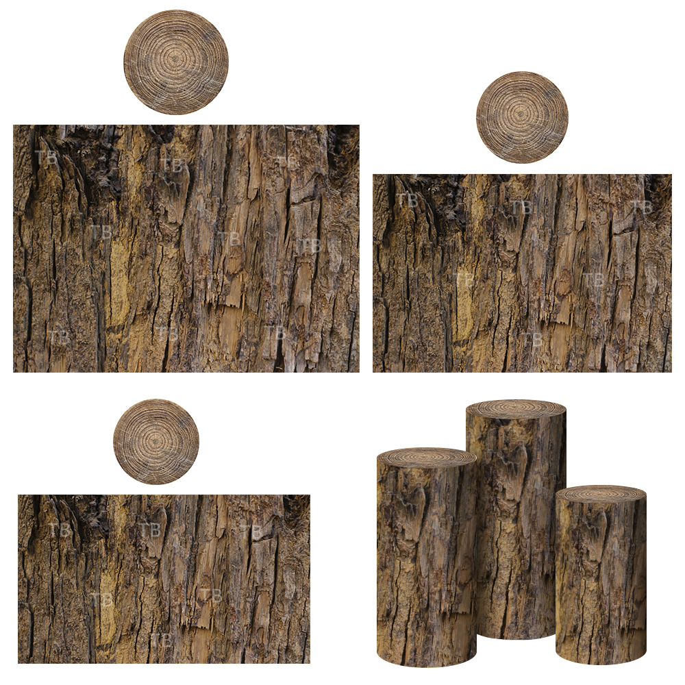 Rugged Wood Trunk Cylinder Ped - Wedding Tap ulasan dan harga