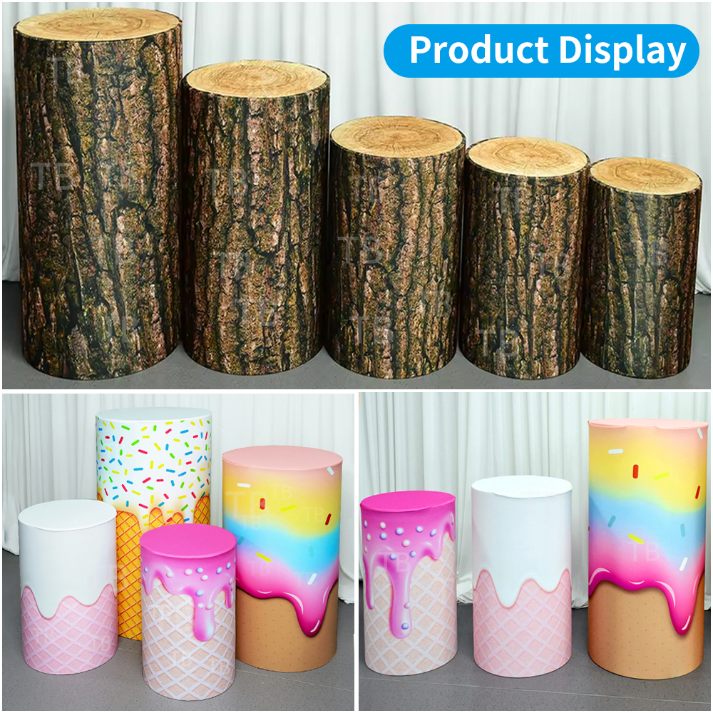 Rugged Wood Trunk Cylinder Ped - Wedding Tap ulasan dan harga