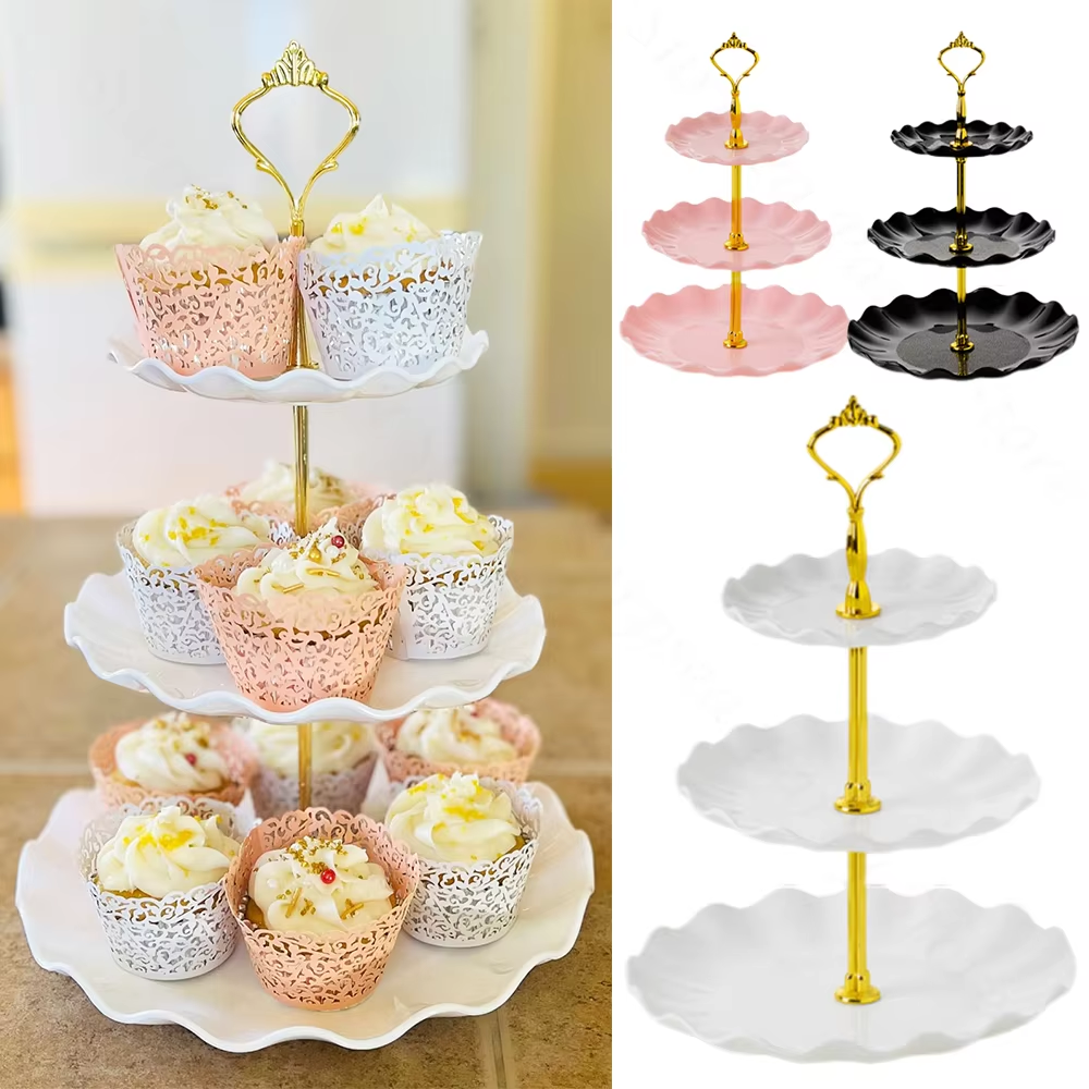 3 Tier Dessert Cupcake Stand W - Wedding Cake Supply ulasan dan harga