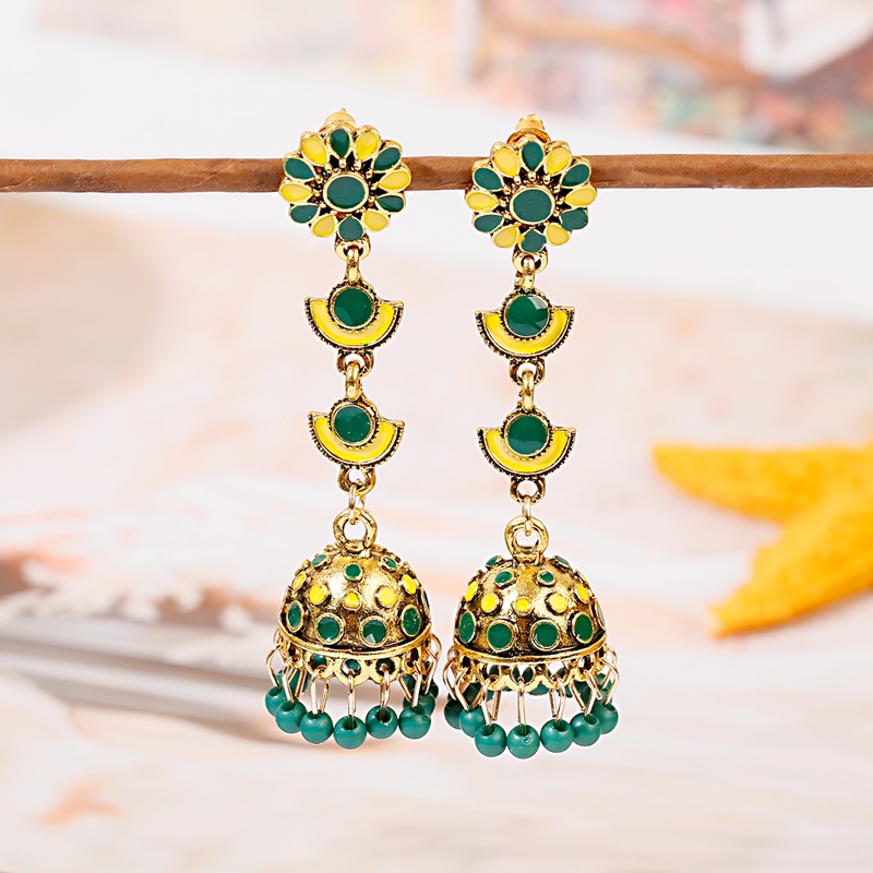 Jhumka Jhumki Multicolor Beads - Indian Wedding Supply ulasan dan harga