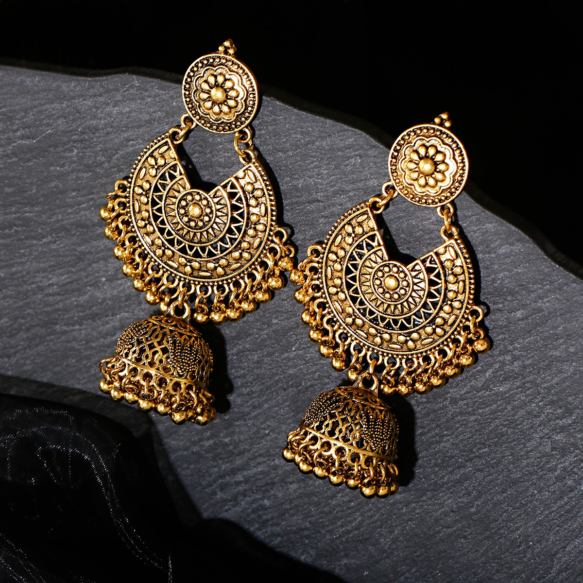 Boho Vintage Jhumka Statement  - Indian Wedding Supply ulasan dan harga
