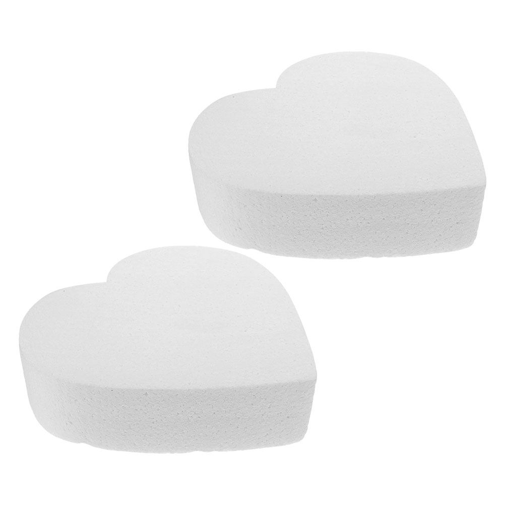 2Pcs Heart Shape Foam Cake Dum - Wedding Cake Supply ulasan dan harga