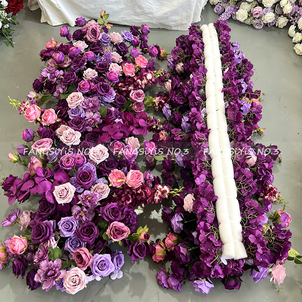 2M/1M Luxury Purple Rose Artif - Wedding Arch Flower ulasan dan harga