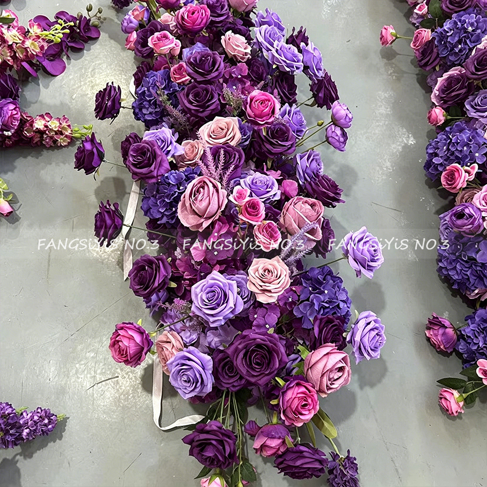 2M/1M Luxury Purple Rose Artif - Wedding Arch Flower ulasan dan harga